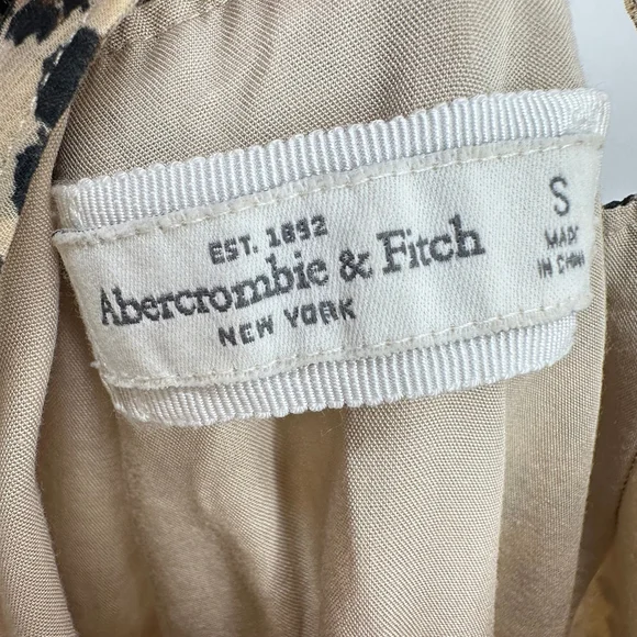 Abercrombie & Fitch Daphne BROWN LEOPARD Animal Print BOHO Slip Dress WOMENS S - Picture 8 of 9